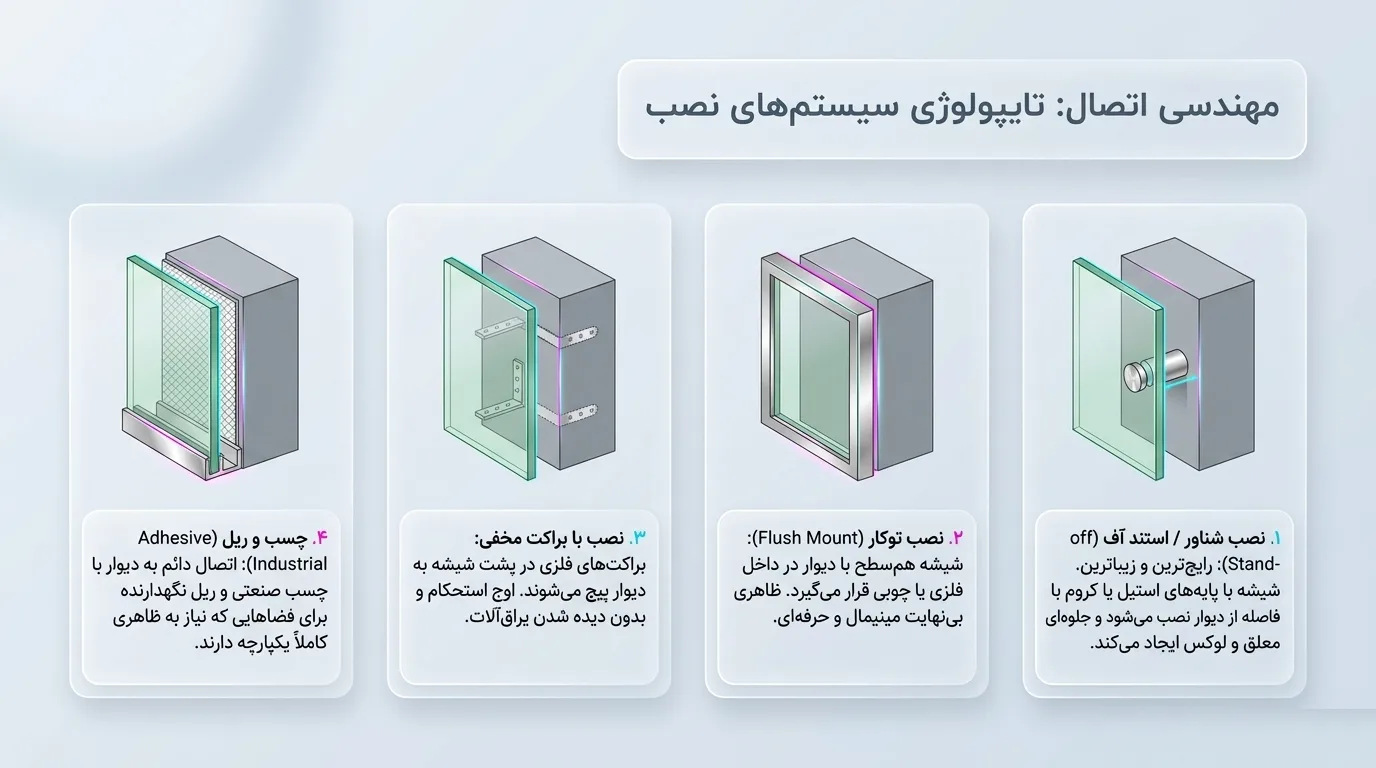 نحوه نصب وایت برد شیشه ای